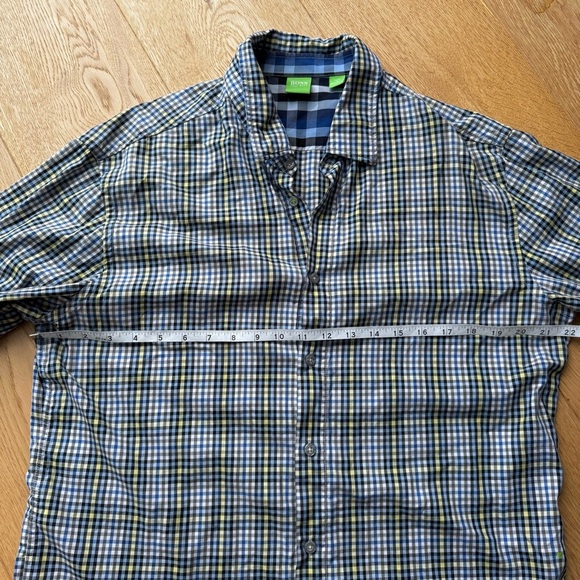 HUGO BOSS PLAID BUTTON UP LONG SLEEVES SHIRT - XL - Picture 12 of 14